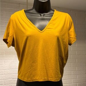 Yellow Gold Crop T-Shirt Relaxed Fit
